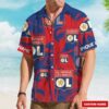 Custom Name Olympique Lyonnais Muscle Beach Hawaiian Shirt