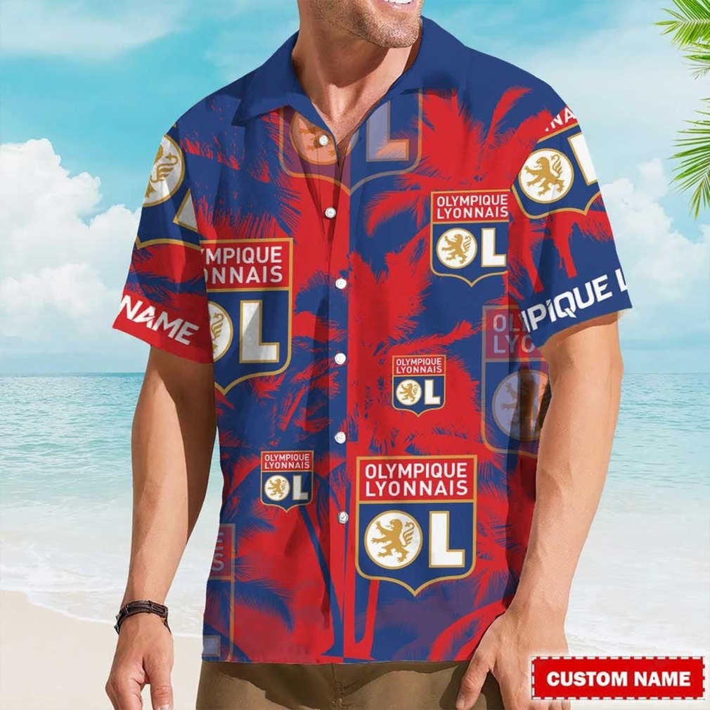 Custom Name Olympique Lyonnais Aloha Hawaiin Shirt Custom Name Olympique Lyonnais Aloha Hawaiin Shirt