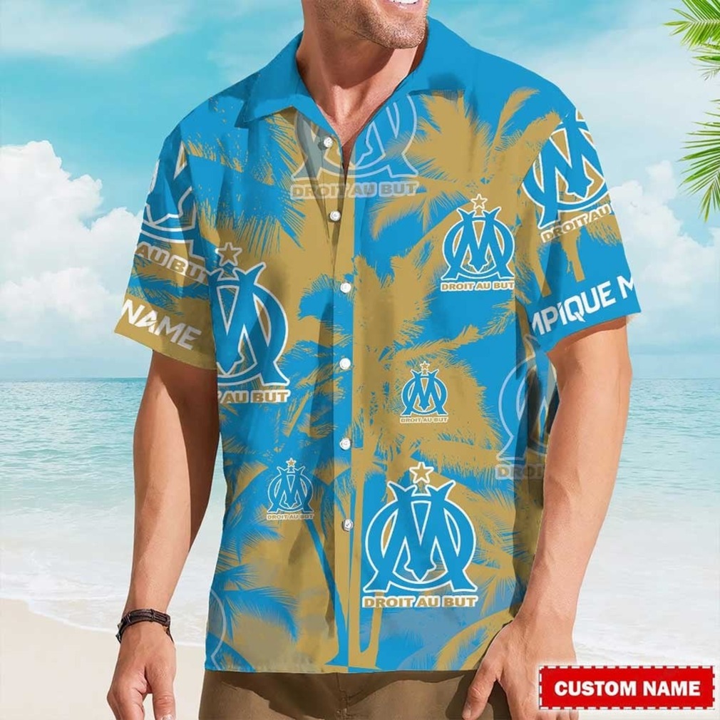 Custom Name Olympique de Marseille Hawaiian Shirt Custom Name Olympique de Marseille Hawaiian Shirt