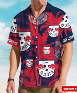 Custom Name RB Leipzig Summer Apparel Hawaiin Shirt