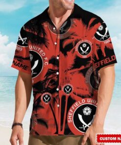 Custom Name Sheffield United F.C. Hawaiian Shirt   Official 1889 Blades Merchandise
