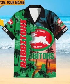 Custom Name South Sydney Rabbitohs Hawaiian Shirt