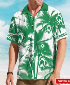 Custom Name Werder Bremen Aloha Hawaiian Shirt
