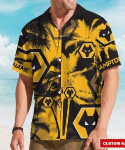 Custom Name Wolverhampton Wanderers FC Hawaiian Shirt