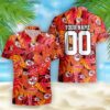 Customizable Los Angeles Chargers Hawaiian Beach Shirt