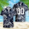 Customizable Los Angeles Rams Tropical Leaves Hawaiian Aloha Shirt