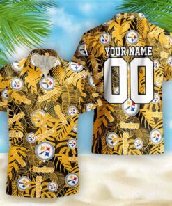 Customizable Pittsburgh Steelers Tropical Hawaiian Shirt