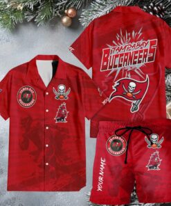 Customizable Tampa Bay Buccaneers Hawaiian Shirt and Shorts Set