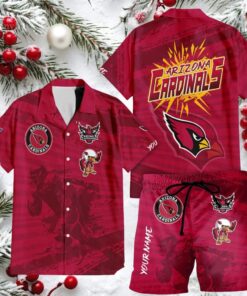 Customized NFL Arizona Cardinals Hawaii Shirt Tropical Flower Aloha Shirt