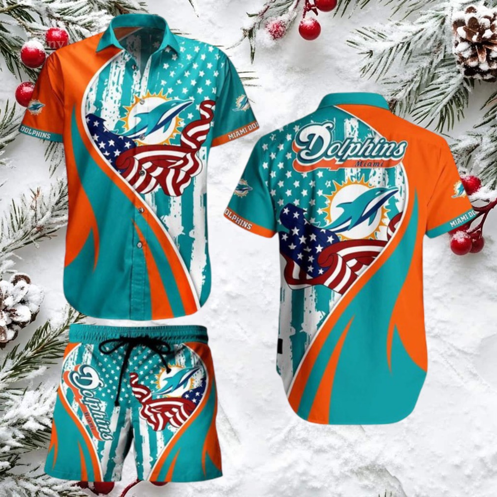 Customized NFL Miami Dolphins Hawaiian Shirt Summer Football Aloha Shirt Set For Fans Customized NFL Miami Dolphins Hawaiian Shirt Summer Football Aloha Shirt Set For Fans