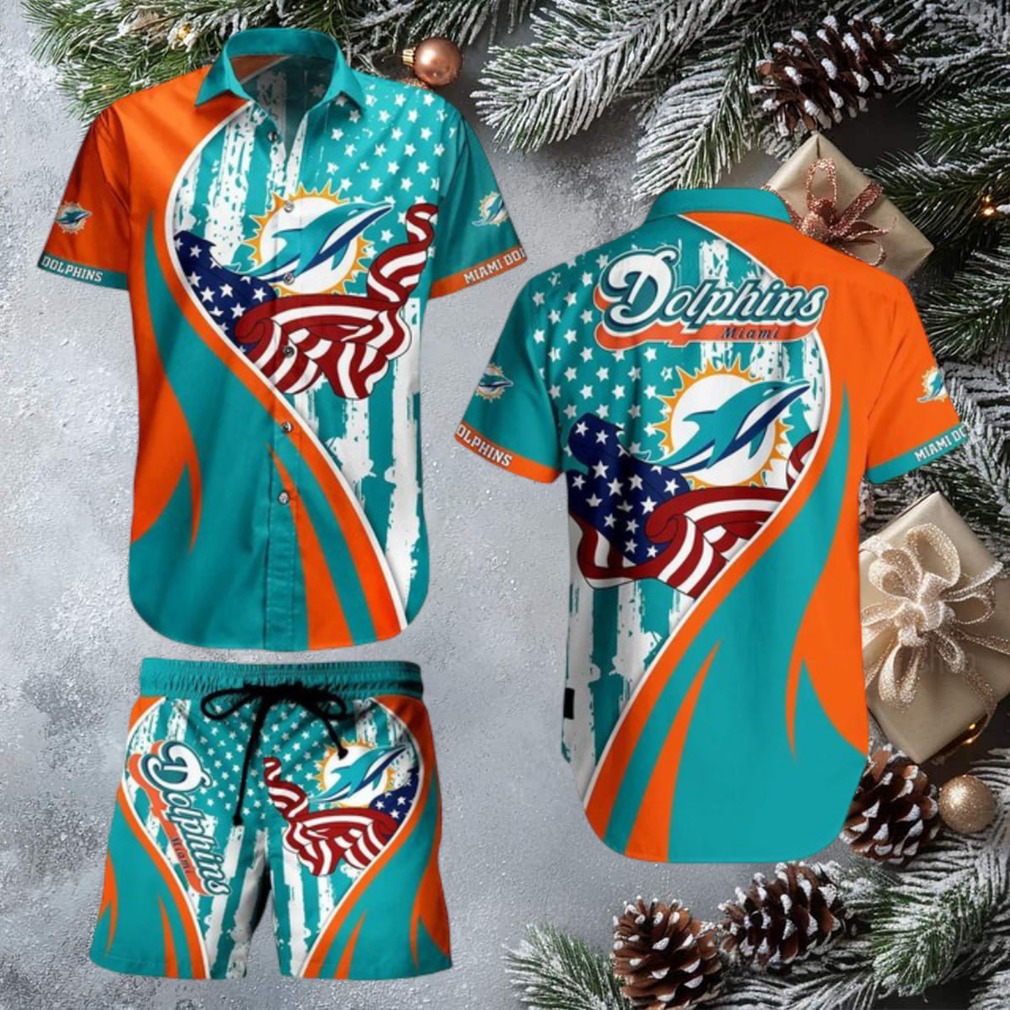 Customized NFL Miami Dolphins Hawaiian Shirt Summer Football Aloha Shirt Set For Fans Customized NFL Miami Dolphins Hawaiian Shirt Summer Football Aloha Shirt Set For Fans
