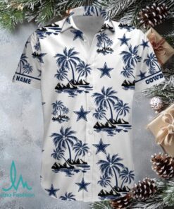 Dallas Cowboys Palm Sky Custom Name Hawaiian Shirt
