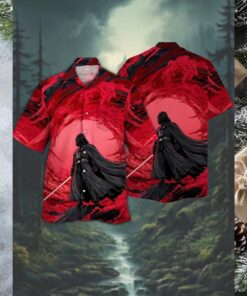 Darth Vader Red & Black Hawaiian Shirt