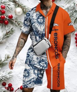 Denver Broncos Personalized Split Design Hawaiian Shirt Denver Broncos Personalized Split Design Hawaiian Shirt