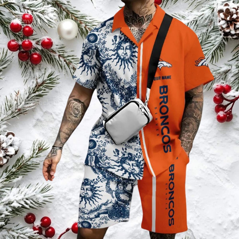 Denver Broncos Personalized Split Design Hawaiian Shirt Denver Broncos Personalized Split Design Hawaiian Shirt