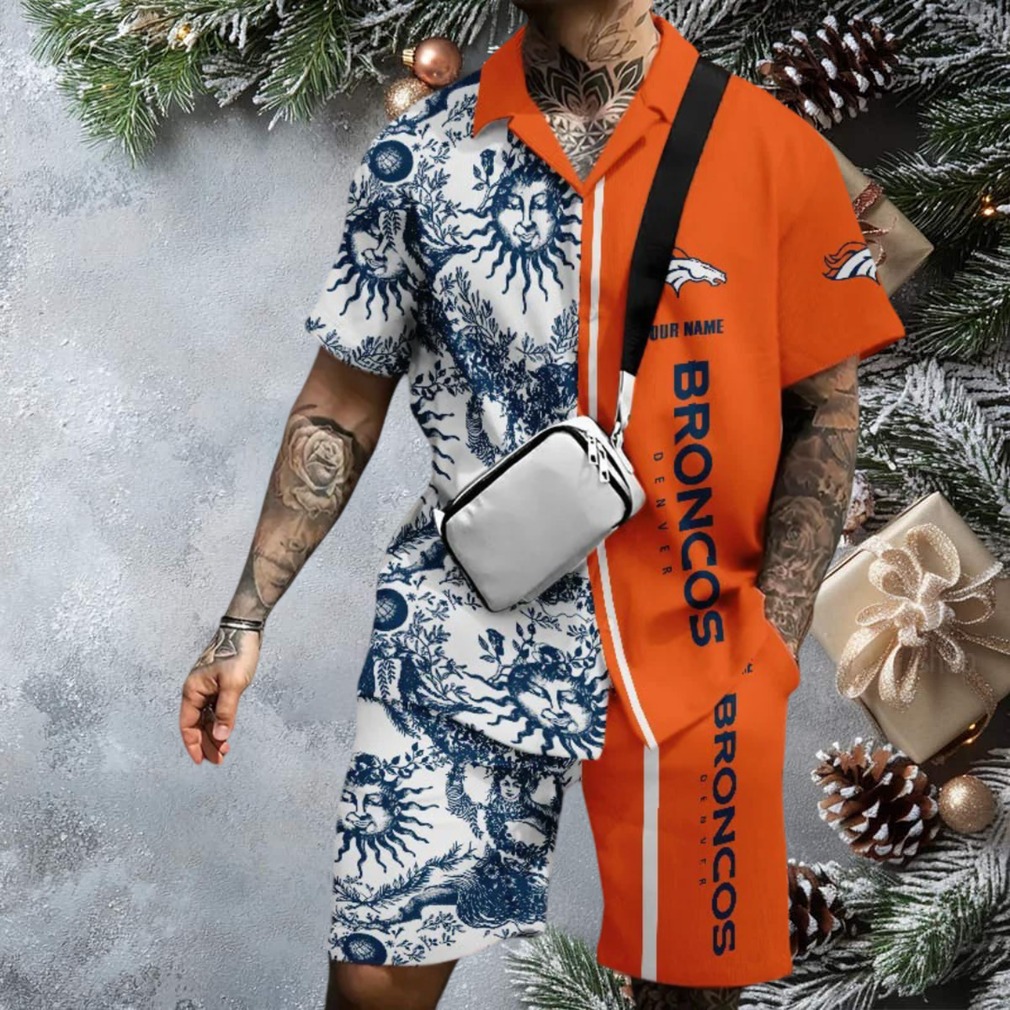 Denver Broncos Personalized Split Design Hawaiian Shirt Denver Broncos Personalized Split Design Hawaiian Shirt