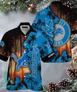 Detroit Lions NFL Football Custom Name Hawaiian Shirt