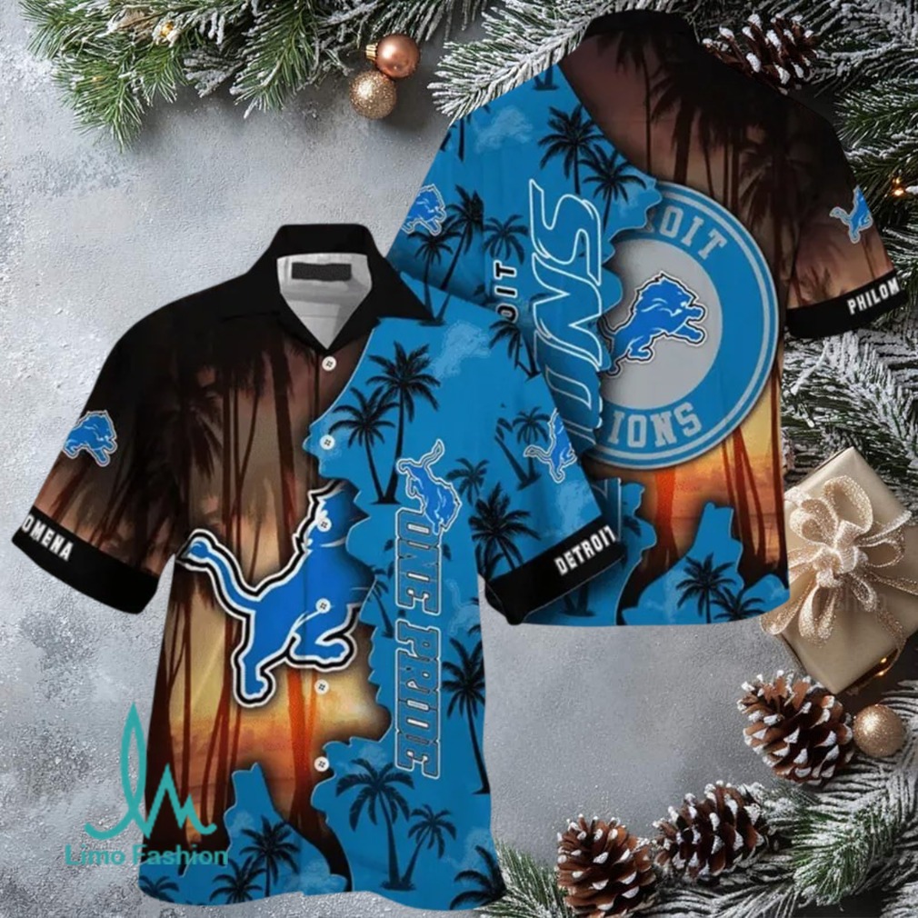 Detroit Lions NFL Football Custom Name Hawaiian Shirt Detroit Lions NFL Football Custom Name Hawaiian Shirt