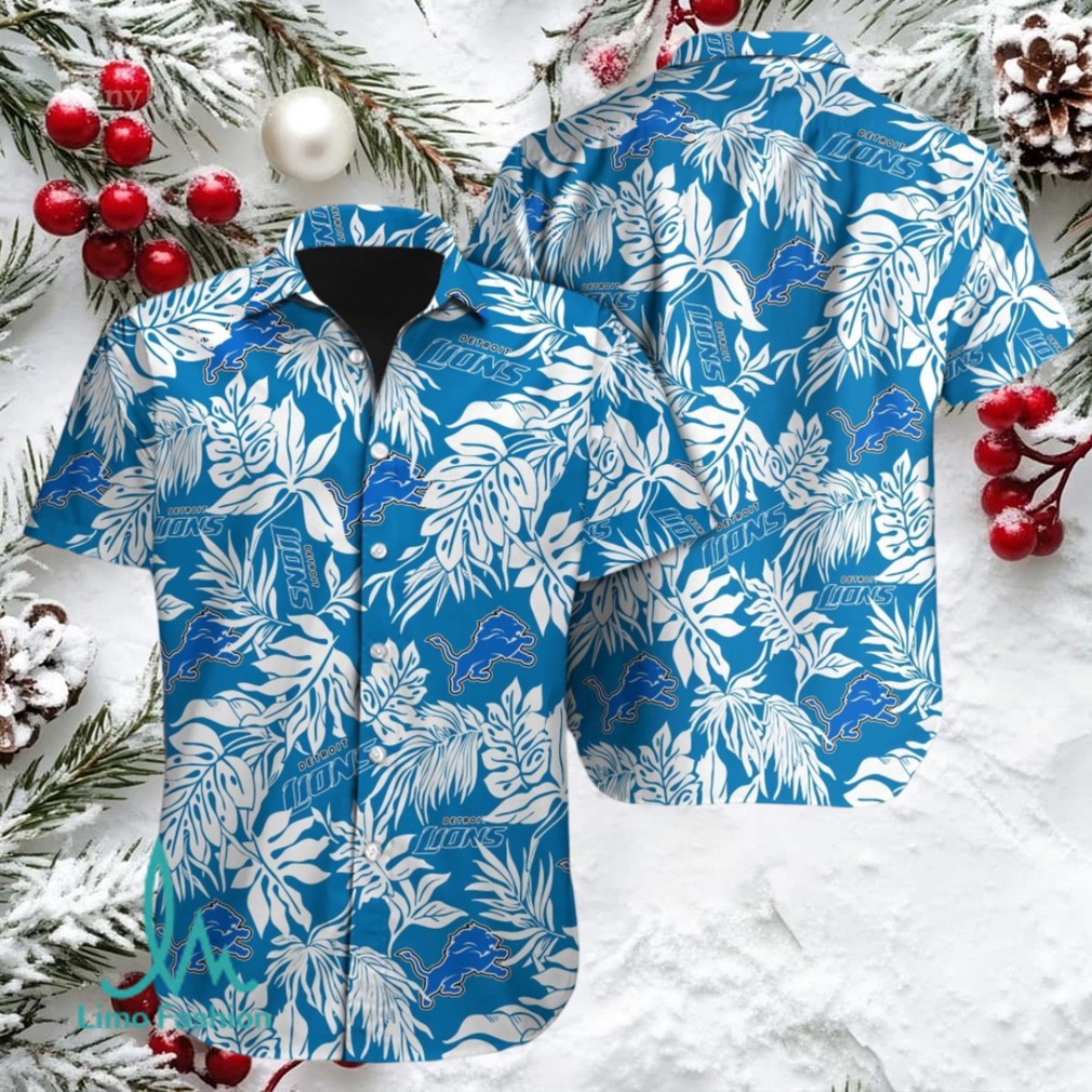 Detroit Lions Palm Paradise Summer Hawaiian Shirt Detroit Lions Palm Paradise Summer Hawaiian Shirt