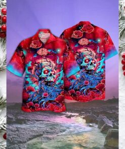 Electric Skull Grove Hawaiian Shirt