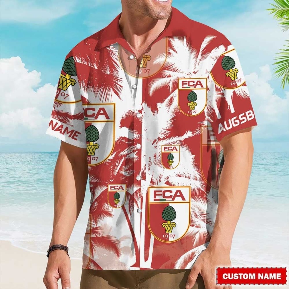 FC Augsburg Custom Name Hawaiian Shirt FC Augsburg Custom Name Hawaiian Shirt
