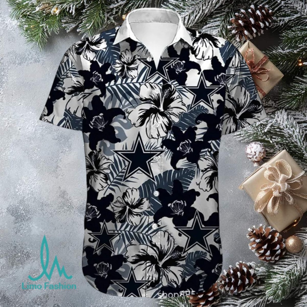 FOCO Men’s Dallas Cowboys Floral Hawaiian Shirt FOCO Men’s Dallas Cowboys Floral Hawaiian Shirt