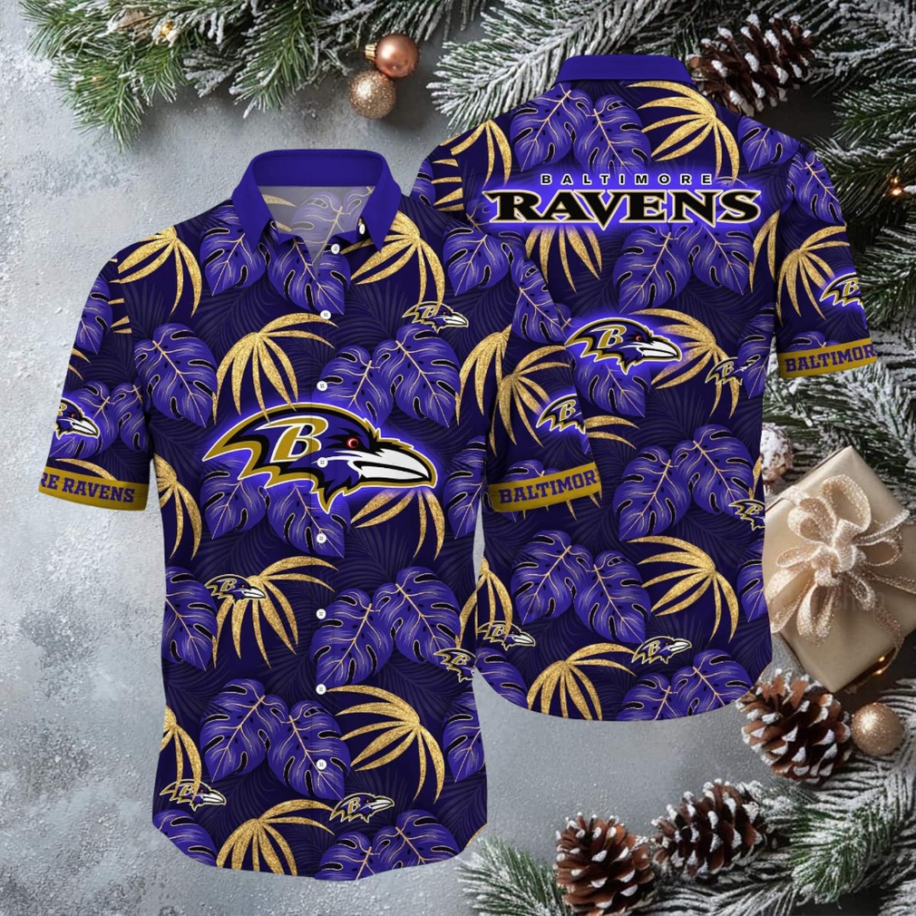 Flowers Graphic Print NFL Baltimore Ravens Hawaiian Shirt Gift Flowers Graphic Print NFL Baltimore Ravens Hawaiian Shirt Gift