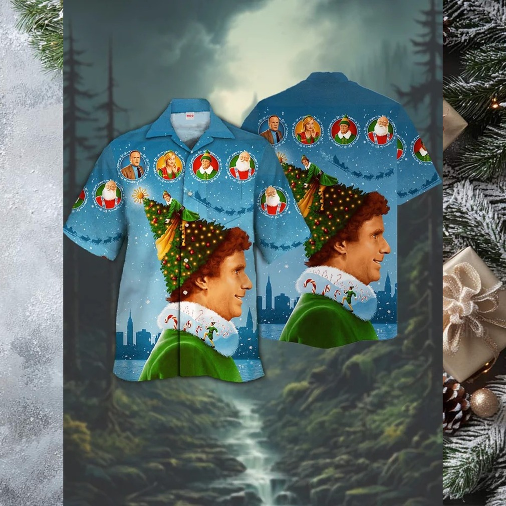 Funny Costume ELF Christmas Hawaiian Shirt Funny Costume ELF Christmas Hawaiian Shirt