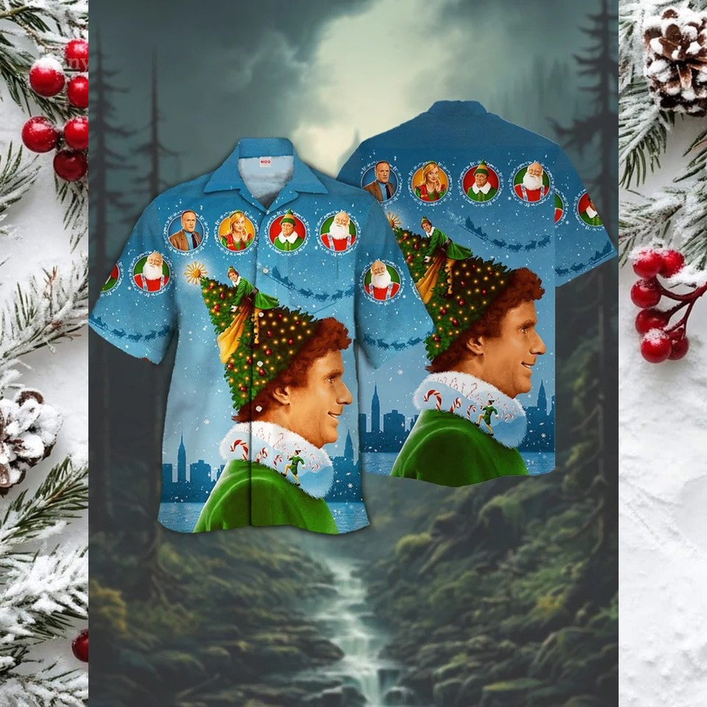 Funny Costume ELF Christmas Hawaiian Shirt Funny Costume ELF Christmas Hawaiian Shirt