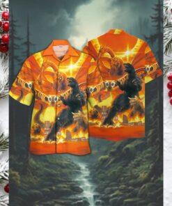 Godzilla vs. King Ghidorah Combat Hawaiian Shirt