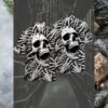 Gothic Tropical Skull Print Hawaiian Shirt for Men