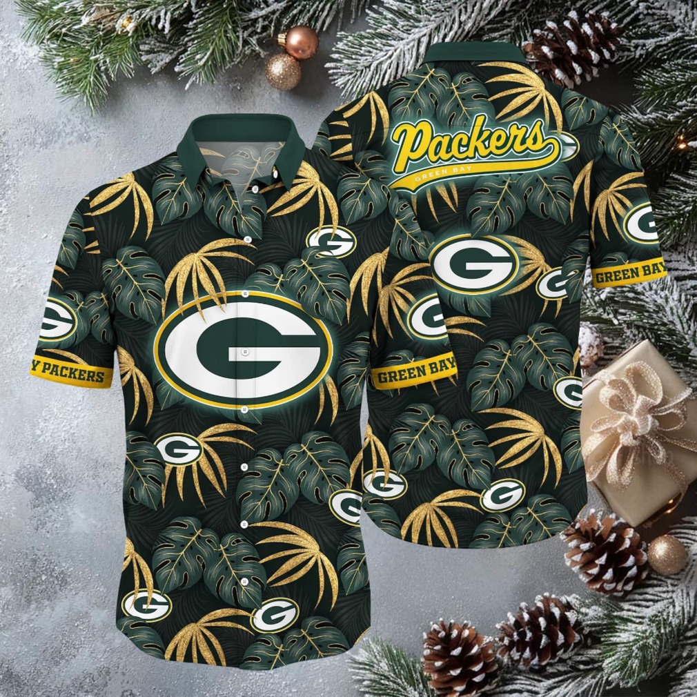 Green Bay Packers Hawaiian Button Up Shirt Green Bay Packers Hawaiian Button Up Shirt
