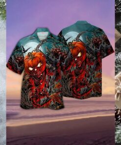 Halloween themed Hawaiian shirt