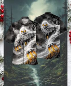 Haunted  Halloween Hawaiian Shirt
