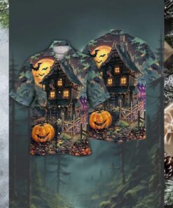 Haunted House Halloween Hawaiian Shirt