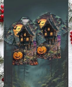 Haunted House Halloween Hawaiian Shirt