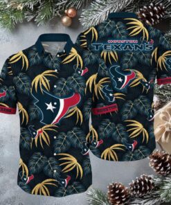 Houston Texans Tropical Hawaiian Button Up Shirt