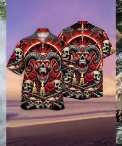 Infernal Skull & Roses Hawaiian Shirt