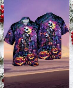 Jack & Sally Pumpkin King Hawaiian Shirt