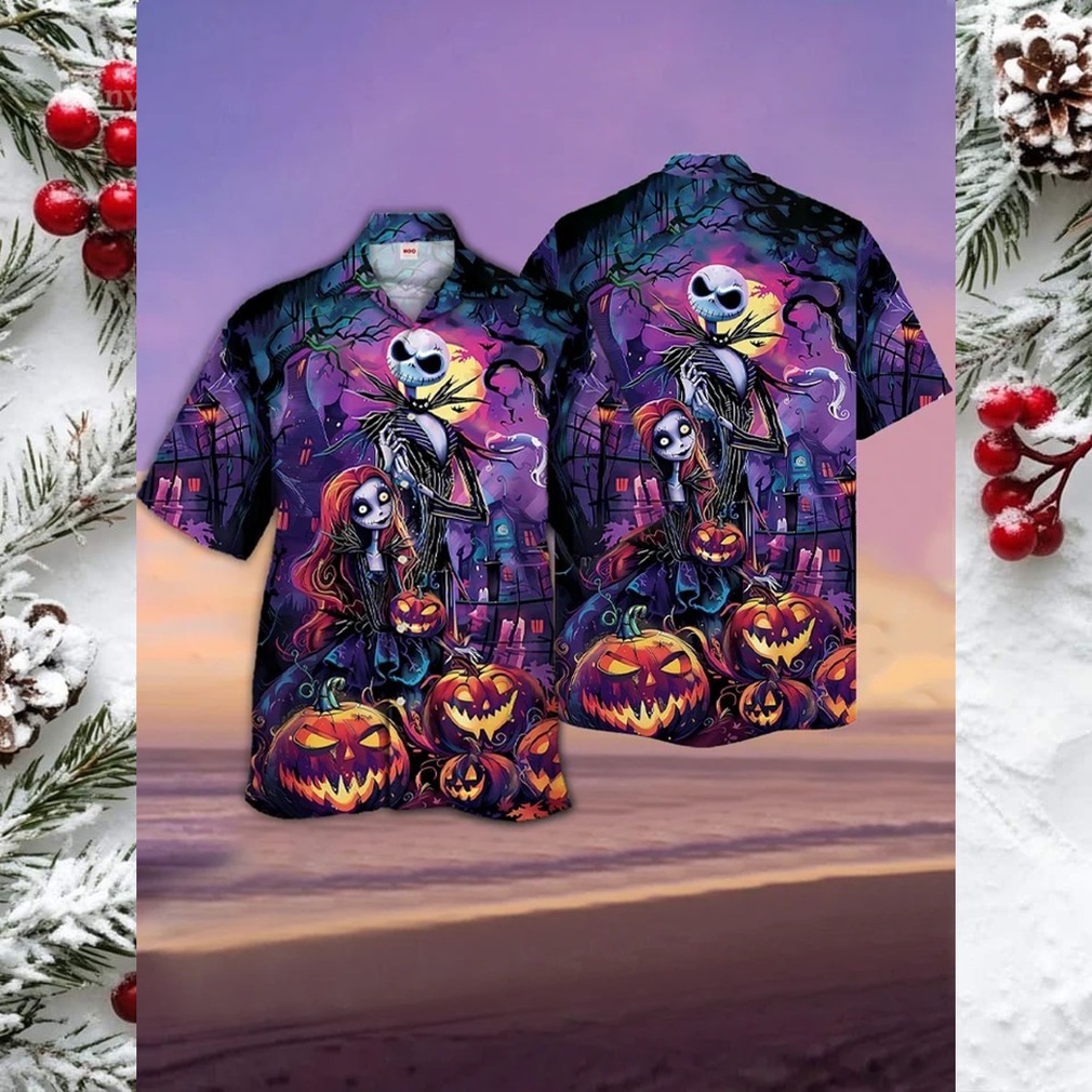 Jack & Sally Pumpkin King Hawaiian Shirt Jack & Sally Pumpkin King Hawaiian Shirt
