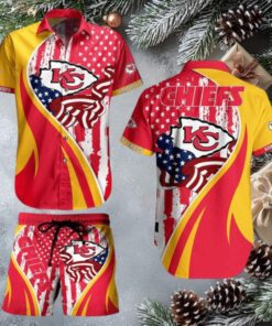 Kansas City Chiefs Hawaiian Shirt and Shorts Set
