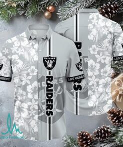 Las Vegas Raiders Hawaiian Button Up Shirt, Men’s Tropical Floral Aloha Wear