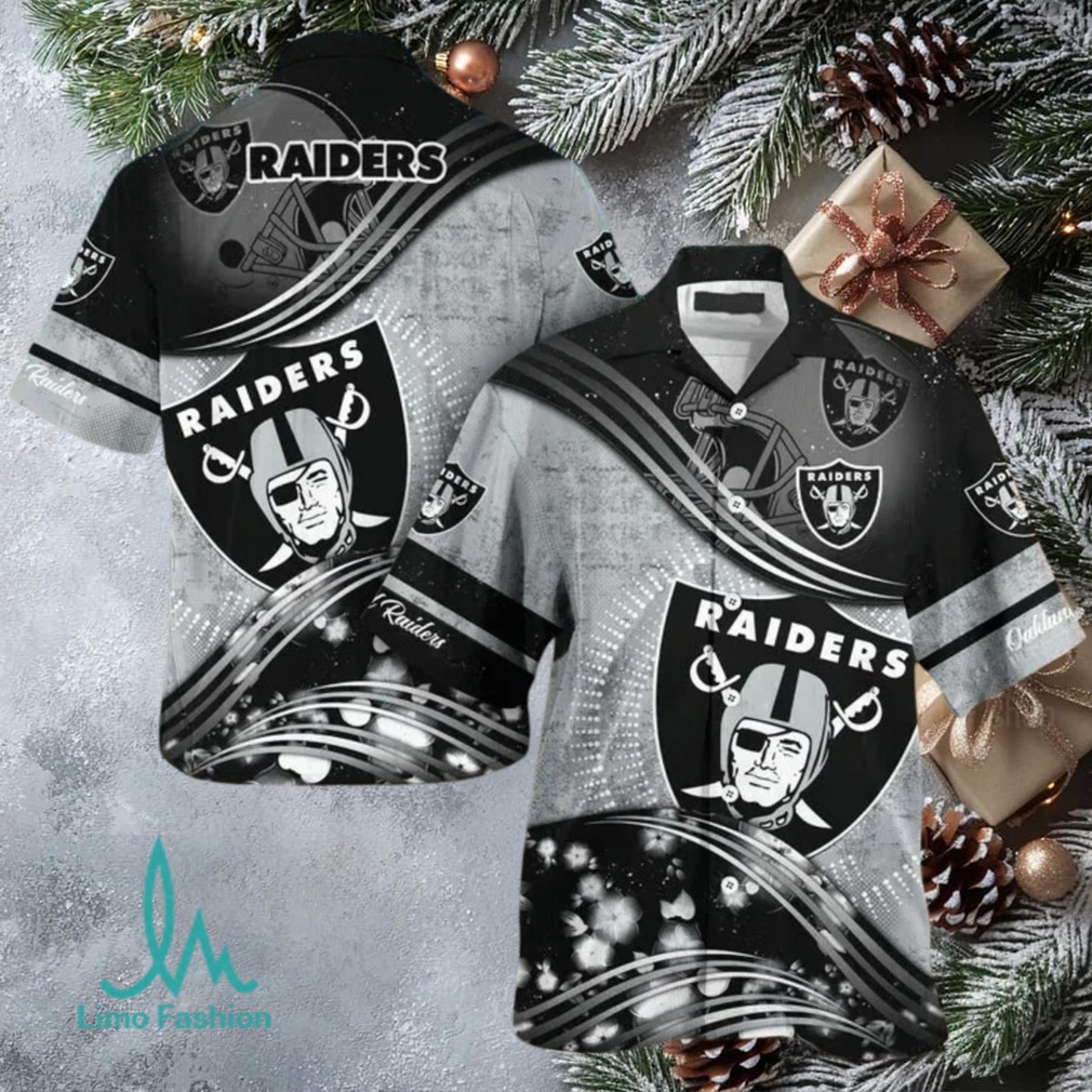 Las Vegas Raiders Hawaiian Button Up Shirt Las Vegas Raiders Hawaiian Button Up Shirt
