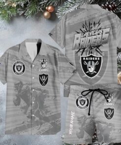Las Vegas Raiders Hawaiian Shirt Short Combo Set Tropical Style