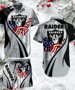 Las Vegas Raiders NFL Hawaiian Shirt and Shorts Set