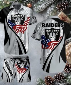 Las Vegas Raiders NFL Hawaiian Shirt and Shorts Set