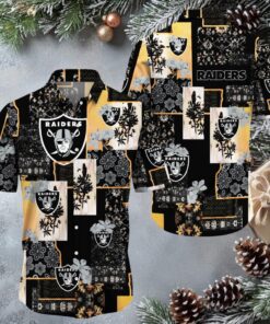 Las Vegas Raiders Patchwork Hawaiian Shirt