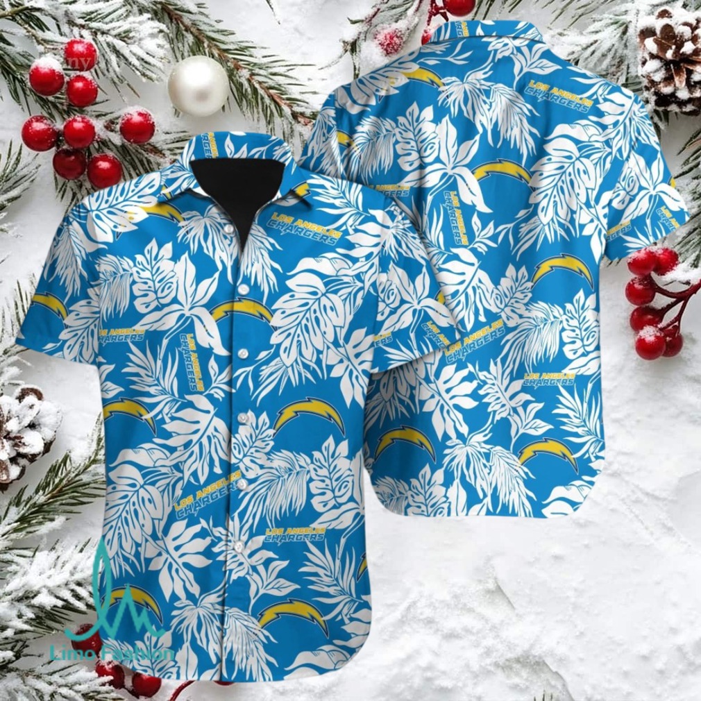 Los Angeles Chargers Blue Island Sketch Hawaiian Shirt Los Angeles Chargers Blue Island Sketch Hawaiian Shirt