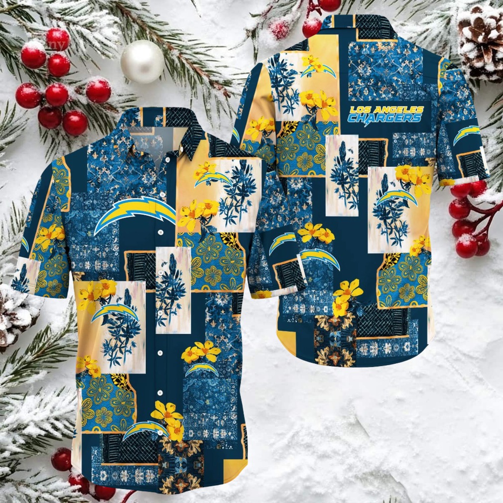 Los Angeles Chargers Hawaiian Button Up Shirt Los Angeles Chargers Hawaiian Button Up Shirt