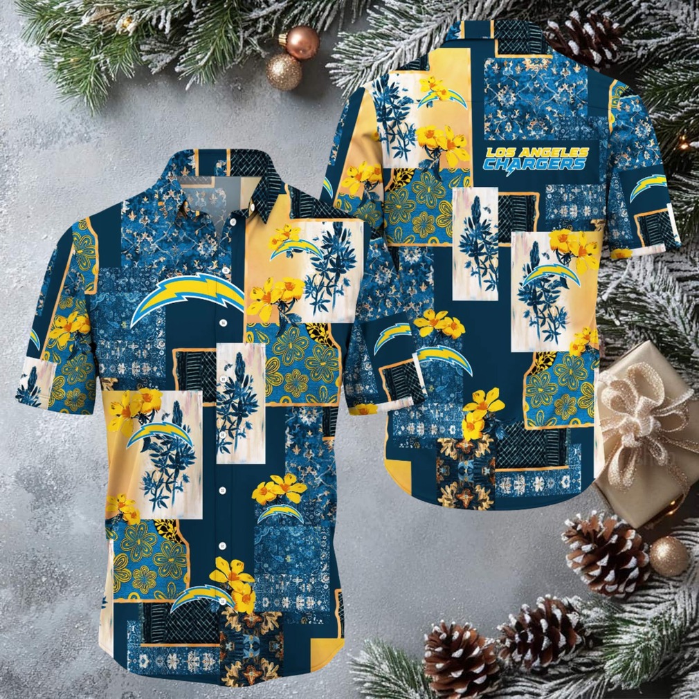 Los Angeles Chargers Hawaiian Button Up Shirt Los Angeles Chargers Hawaiian Button Up Shirt